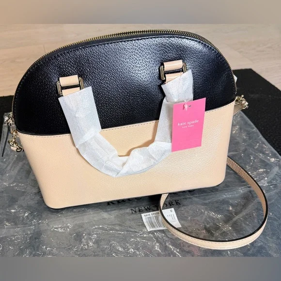 Kate Spade Purse New York Grove Street Carli Crossbody Black/Cream Wallet Clutch - Picture 7 of 9